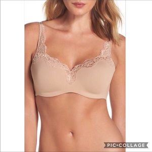 Le Mystere Lace Tisha Nude Floral trim Bra